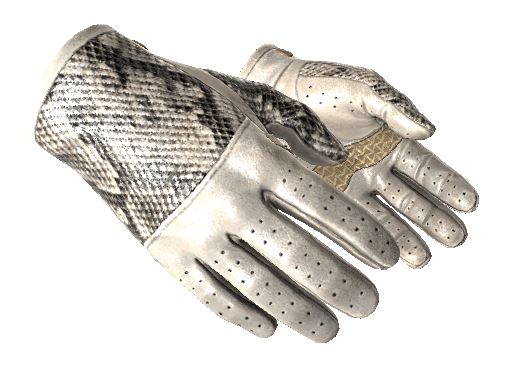 Slick Gloves Slick Snakeskin White Light .
