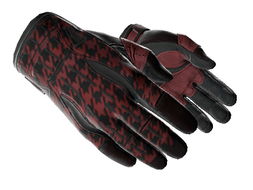Sporty Gloves Sporty Houndstooth Red Light .