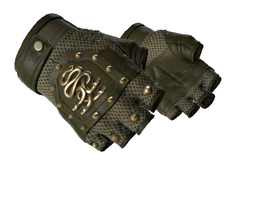 Studded Hydra Gloves Bloodhound Hydra Green Leather Mesh Brass Light .